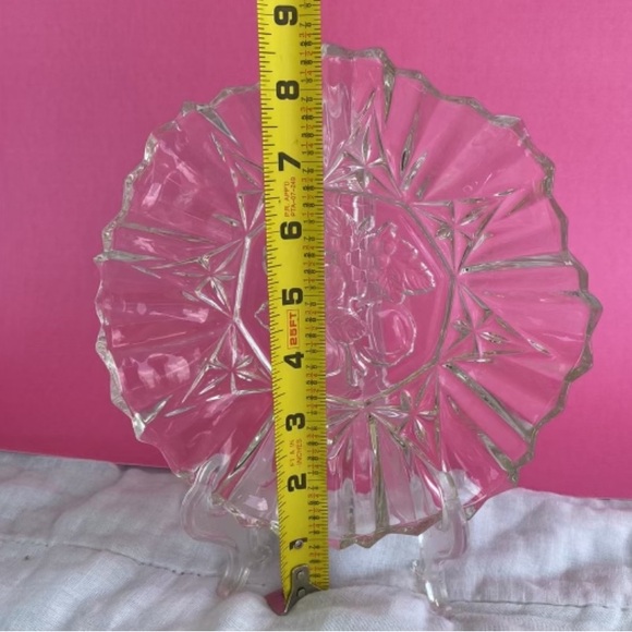 Three FEDERAL GLASS Fruit Diamond Edge Pattern Pioneer Clear Colored Bowls - Picture 9 of 12